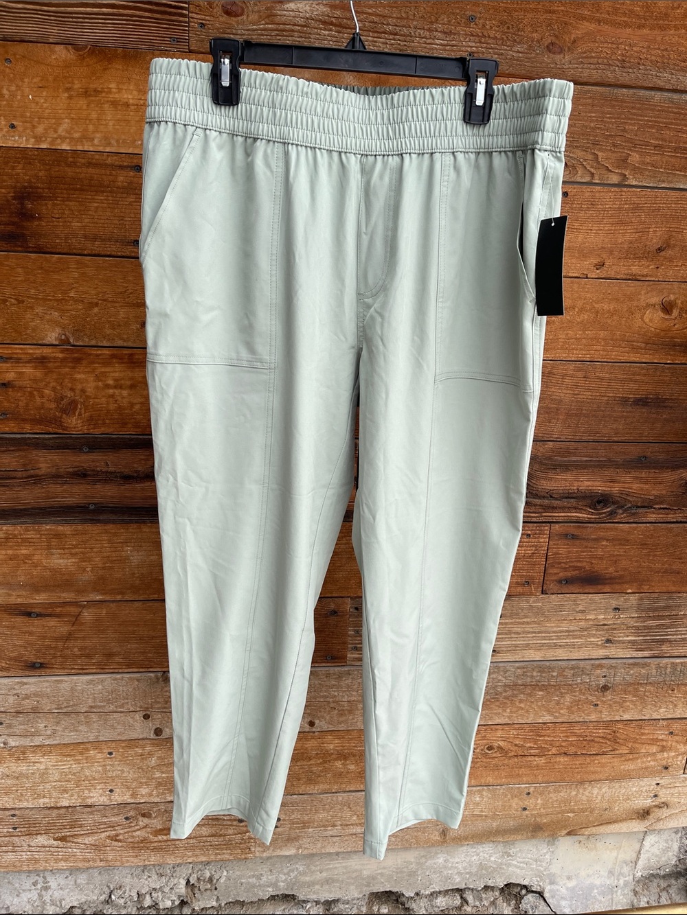 Stitch Star Sage Green Pull-On Tapered Pants XL Elastic Waist Lightweight NWT